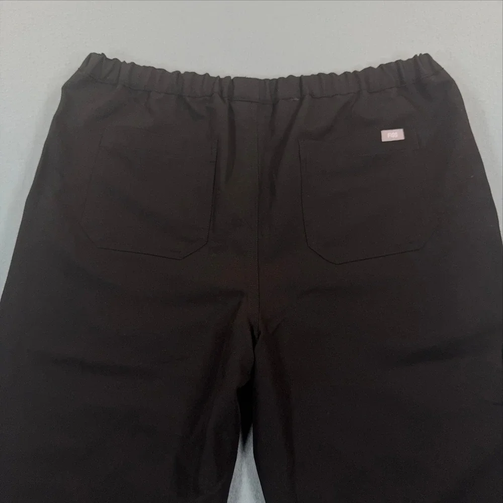 NWT FIGS Pisco Basic Short Scrub Pants Black Drawstring Technical Collection